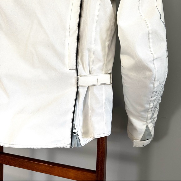 JOE ROCKET White Motorcycle Jacket, Silver Embroidered, Size S, EUC Motorbike - Picture 8 of 15